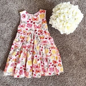 Adorable Butterfly Ladybug Floral Girl’s Dress Size 5